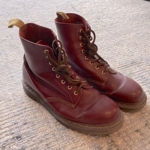 Doc Martin. Made In England. 50th Anniversary 1460s. Cherry. Pebbled Leather.